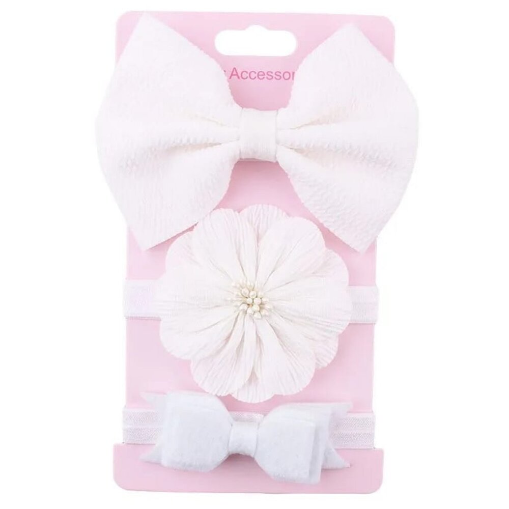 NEW- 3 Pcs Set baby Girls Headbands - Baby Girl Headband - Baby Girls Accesories